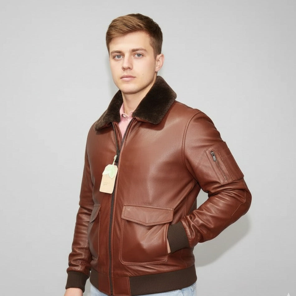 TopGun Terry Brown Sheep Jacket