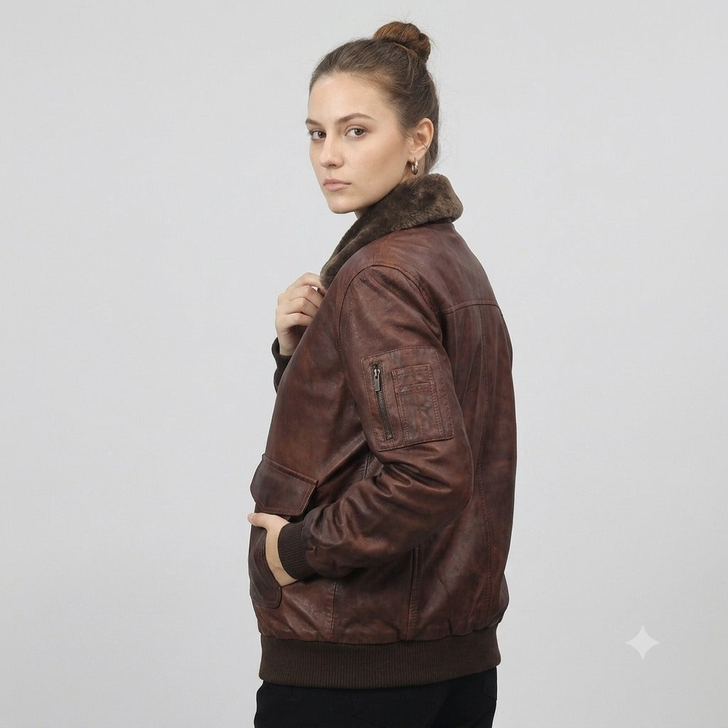 Ladies Top Gun Aviation Jacket – Terry Brown