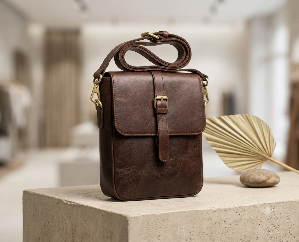 Executive Crossbody Bag – Full Grain Cow Leather