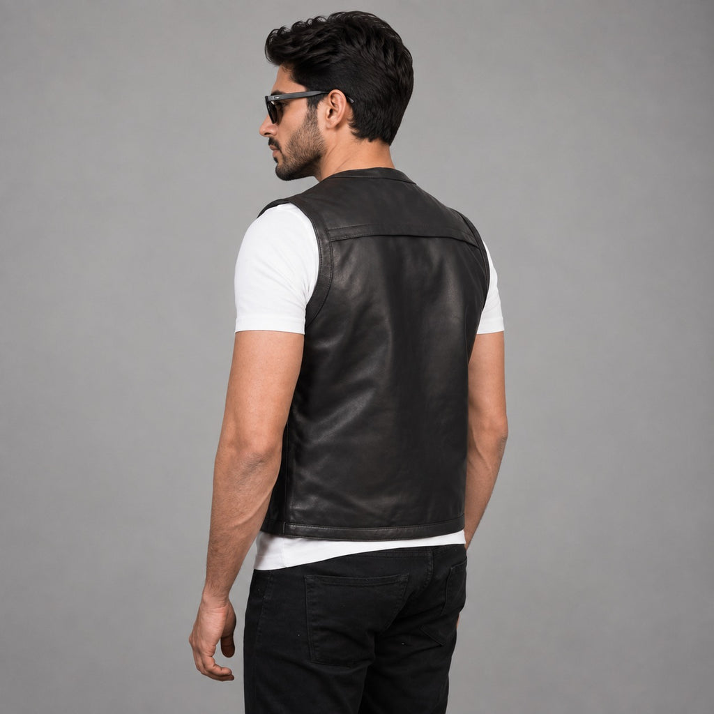 Brown Leather Vest