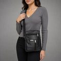 Black Leather Crossbody Bag