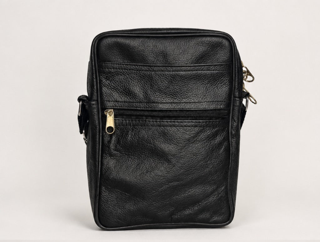 Black Leather Crossbody Bag