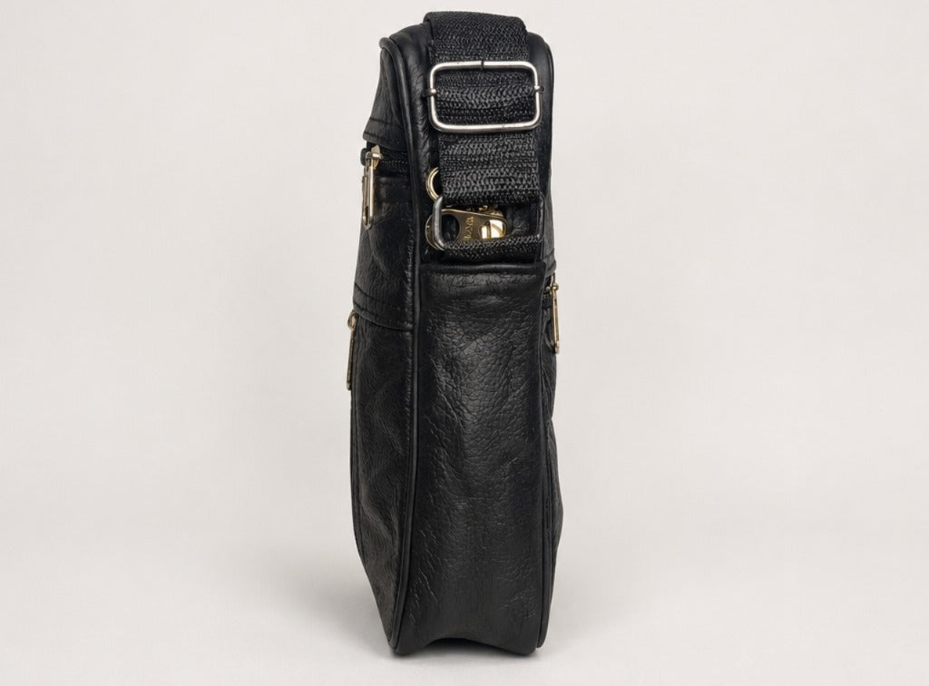 Black Leather Crossbody Bag