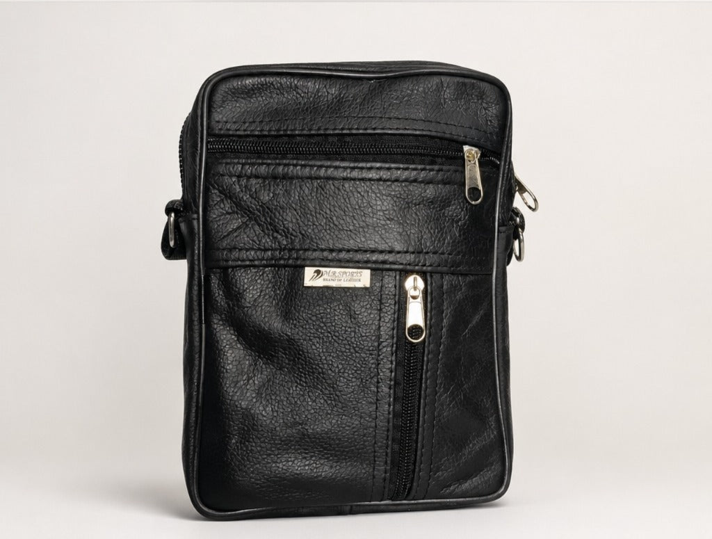 Black Leather Crossbody Bag