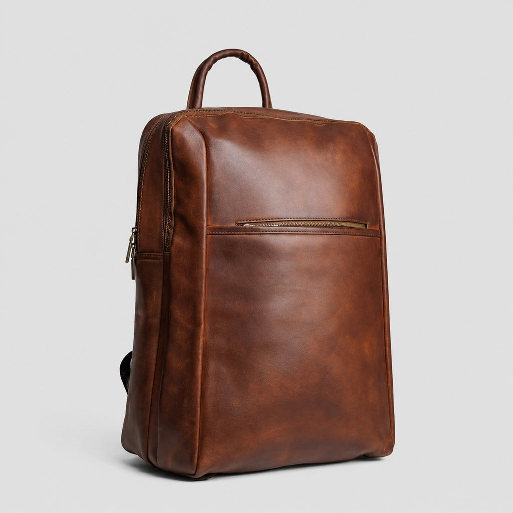 Brown Leather Backpack