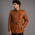 Fur Brown Leather Jacket