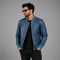 Blue Leather Jacket