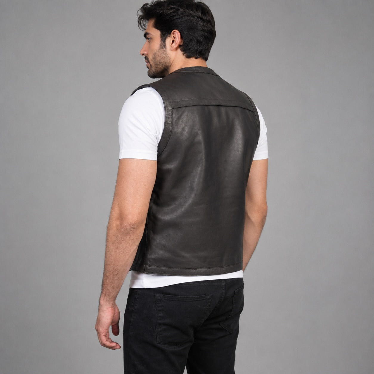 Brown Leather Vest