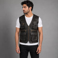Brown Leather Vest