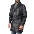 Jordan Black Leather Coat