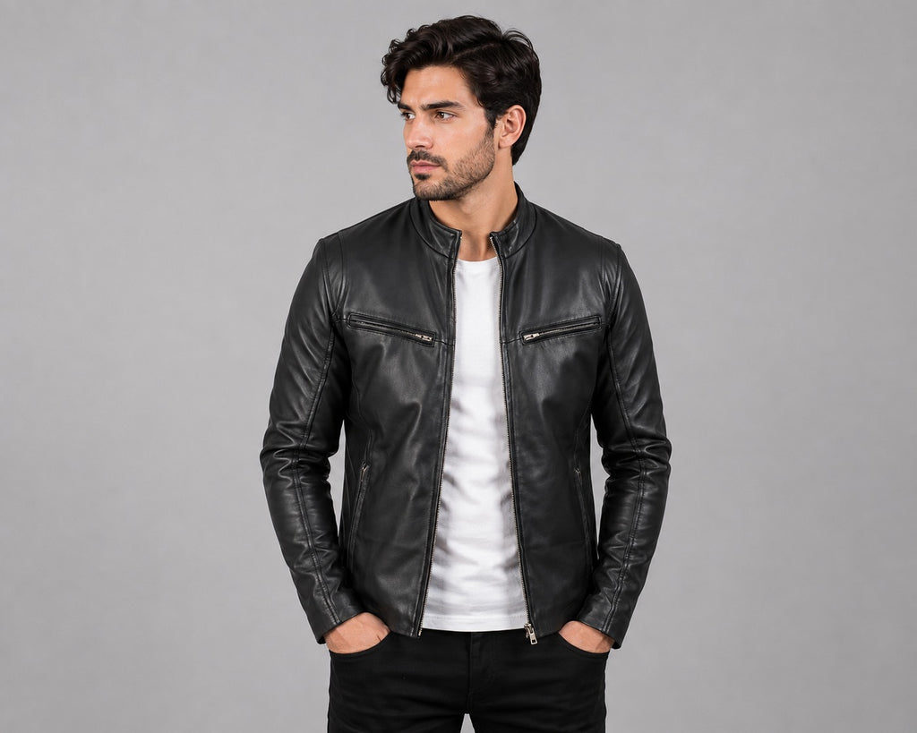 Ionic Black Leather Jacket