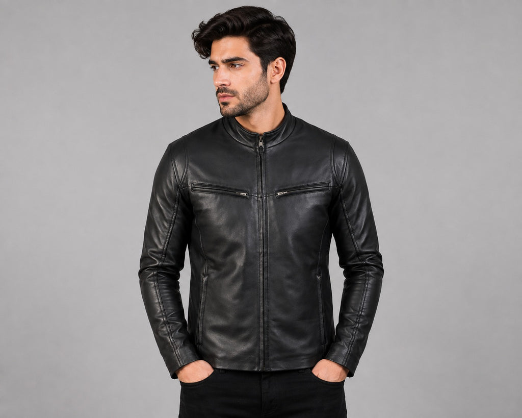 Ionic Black Leather Jacket
