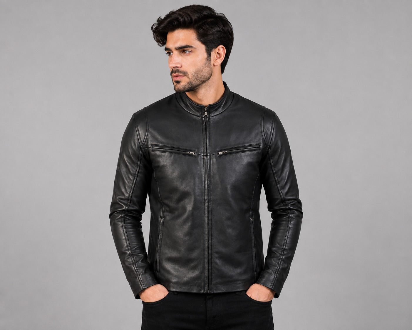 Ionic Black Leather Jacket