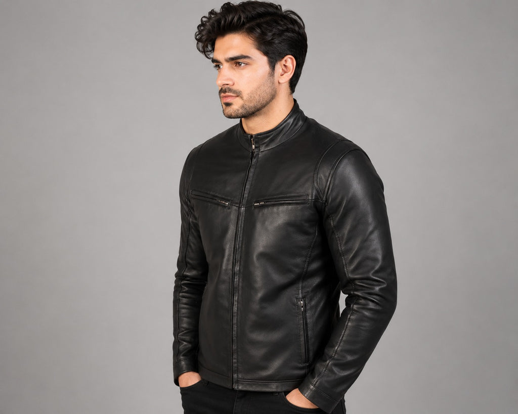 Ionic Black Leather Jacket