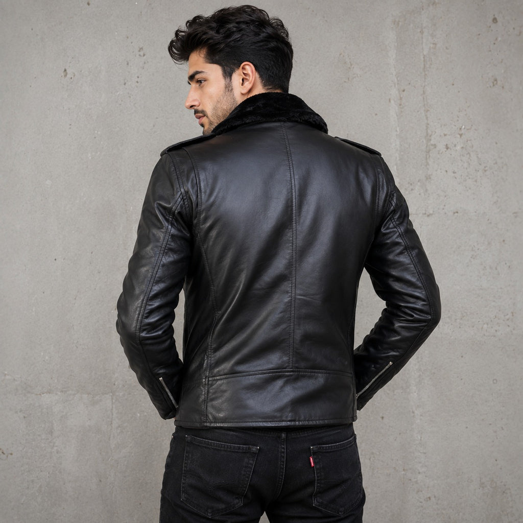 Shearling Biker Jacket