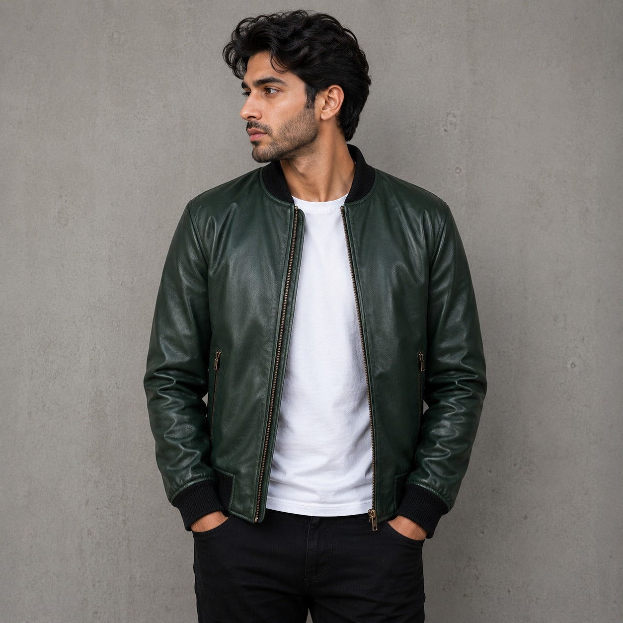 Suede Bomber Jacket
