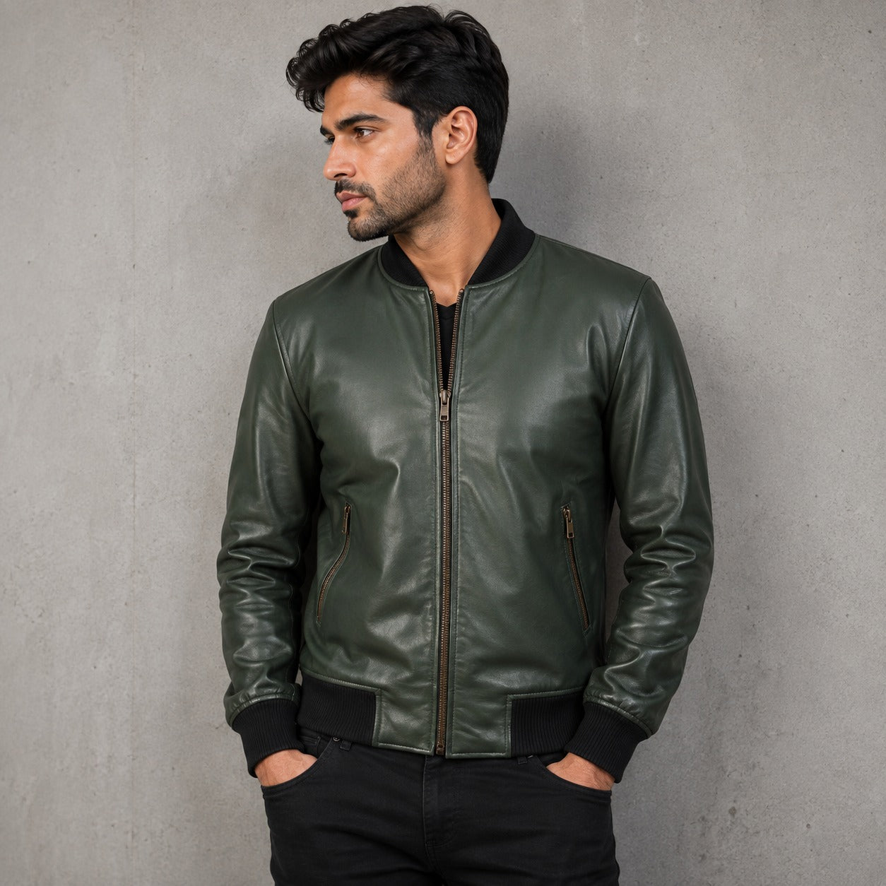 Suede Bomber Jacket