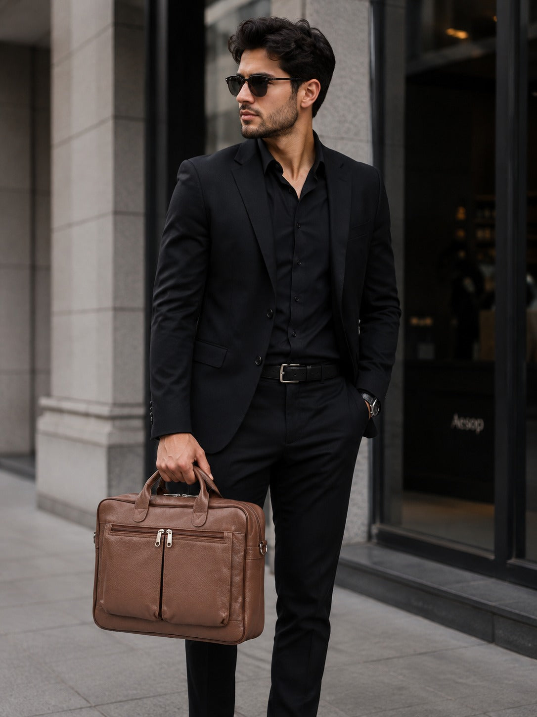 Leather Work Bag