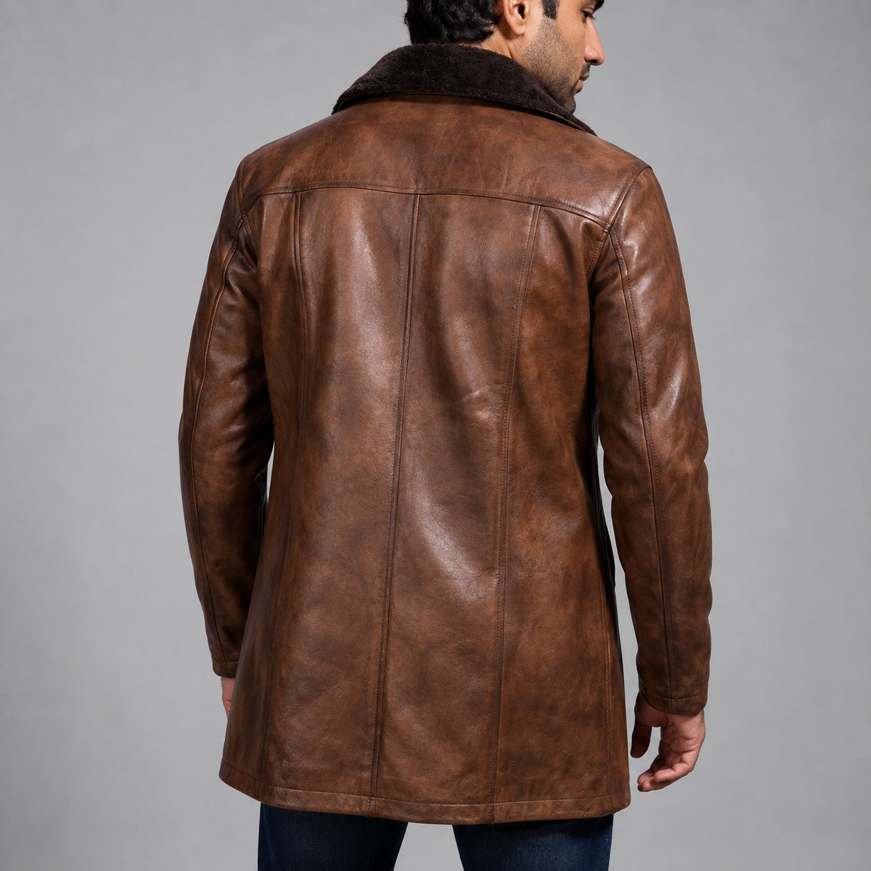 Leather Shearling Coat