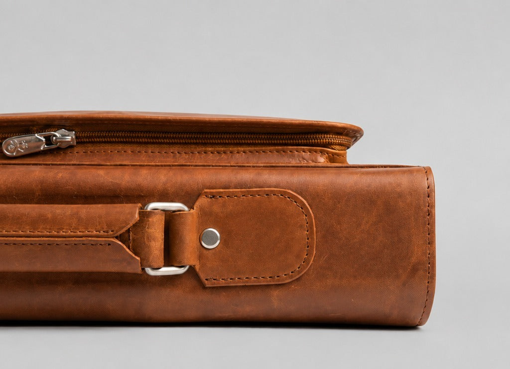 Crazy Horse Leather Laptop Bag