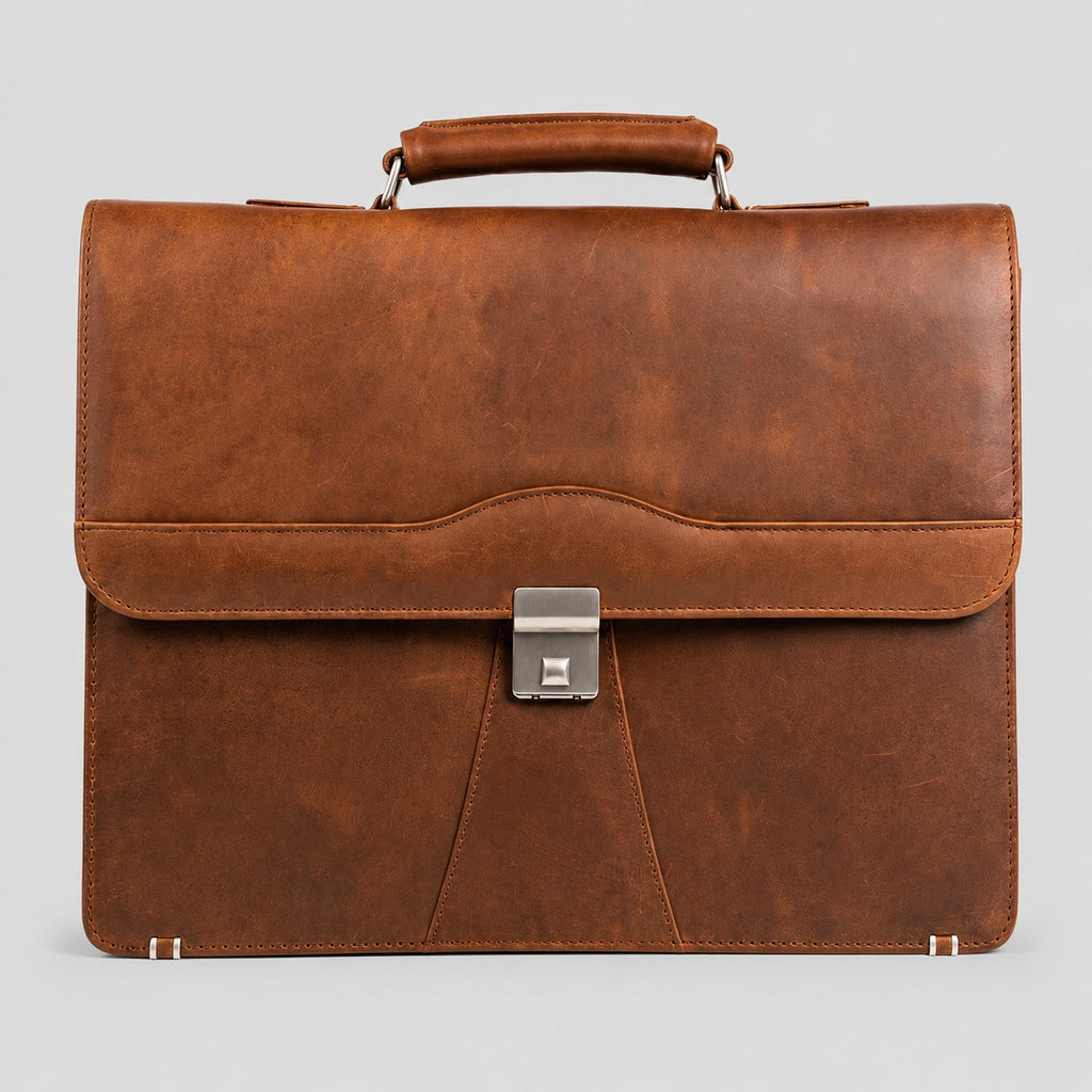 Crazy Horse Leather Laptop Bag