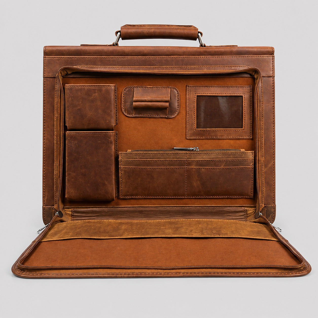 Crazy Horse Leather Laptop Bag