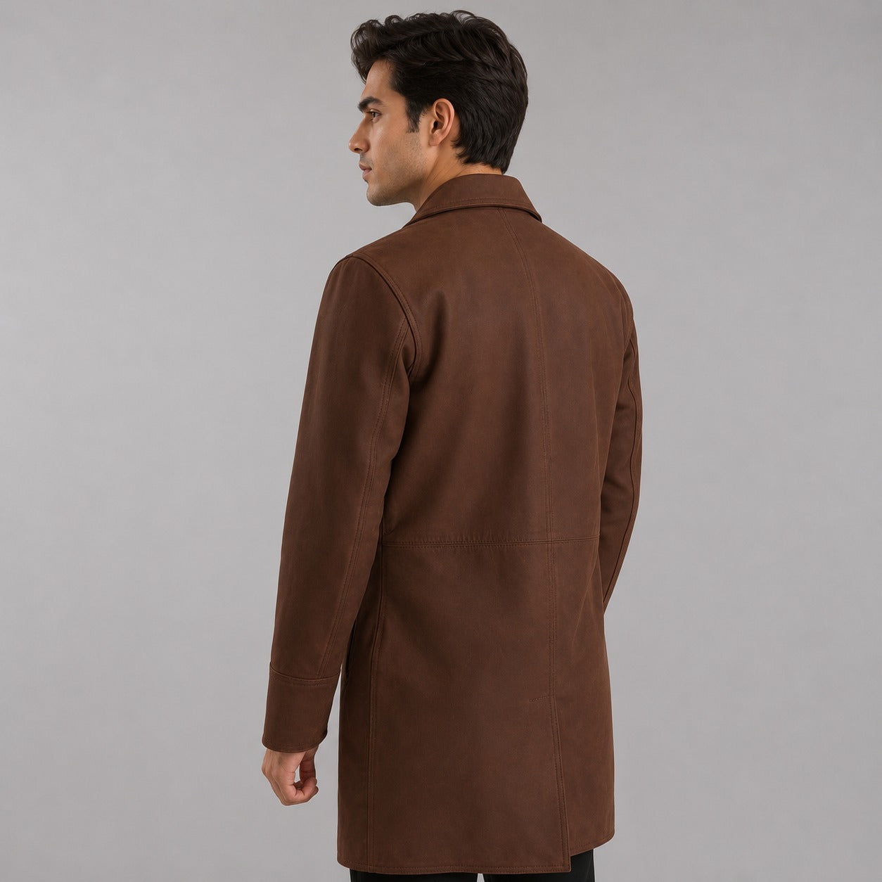 Brown Leather Coat
