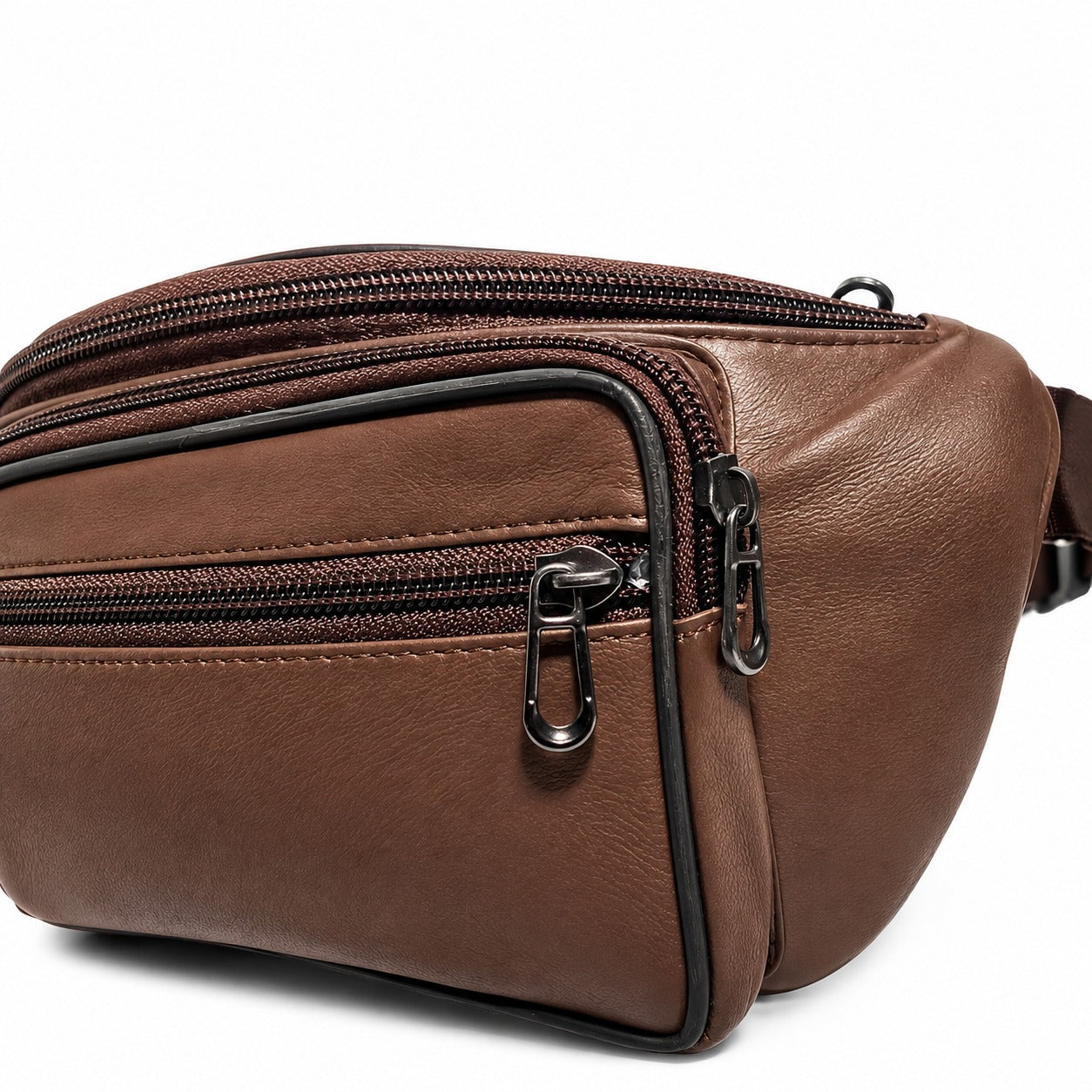 Unisex Leather Crossbody Fanny Pack