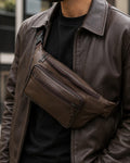 Unisex Leather Crossbody Fanny Pack