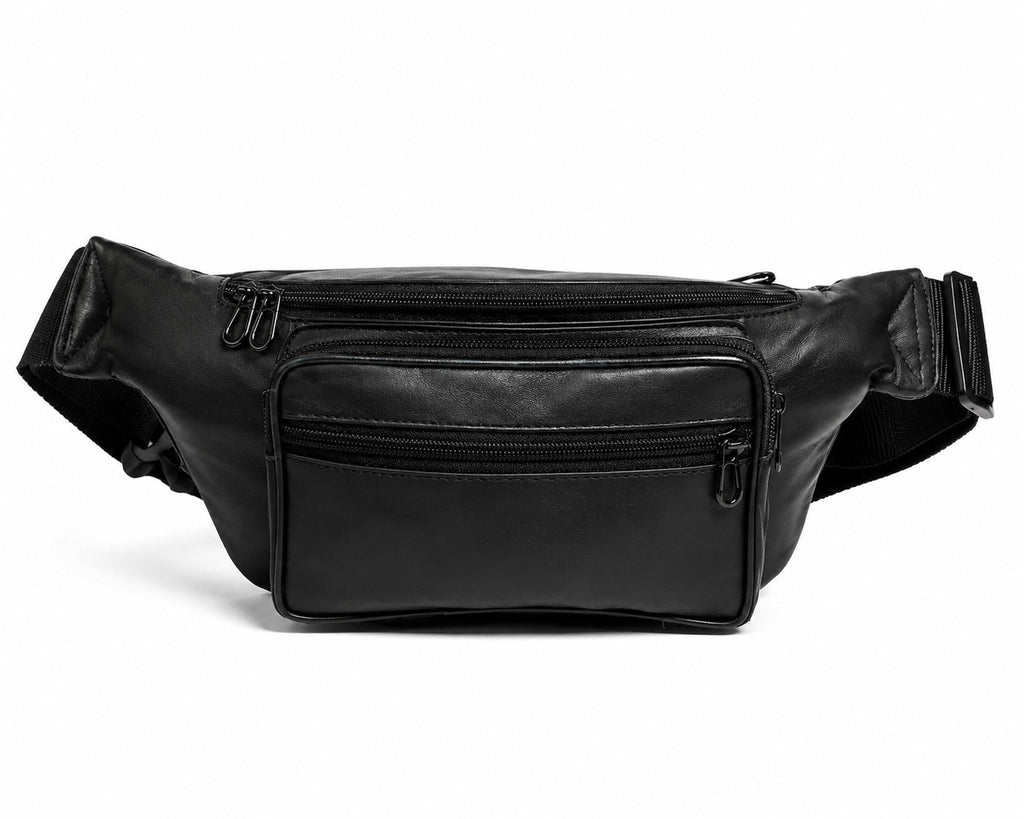 Unisex Leather Crossbody Fanny Pack