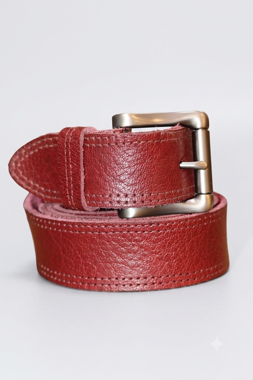 Classic Red Leather Belt – 1.5 Inches