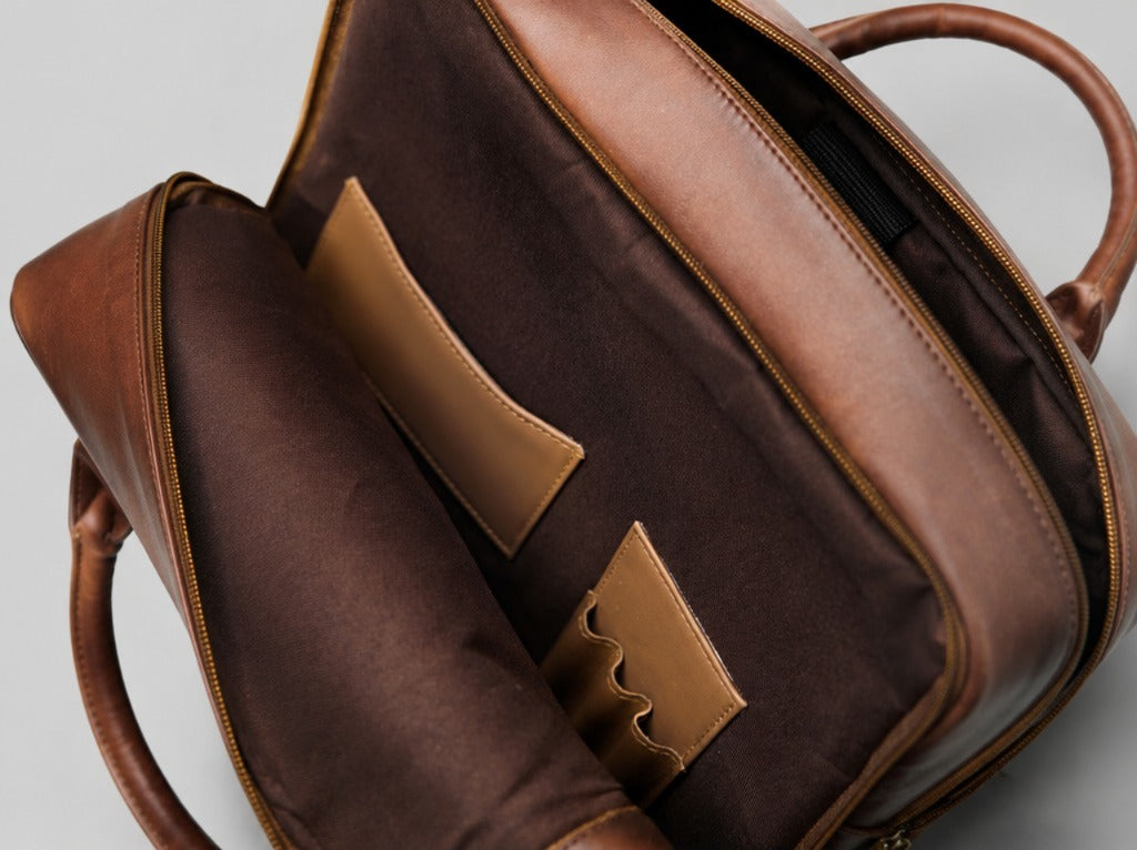Brown Leather Backpack