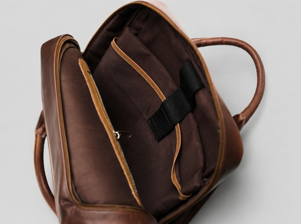 Brown Leather Backpack