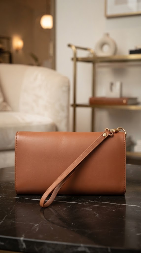 Women's Premium Leather Clutch Bag | Elegant Leather