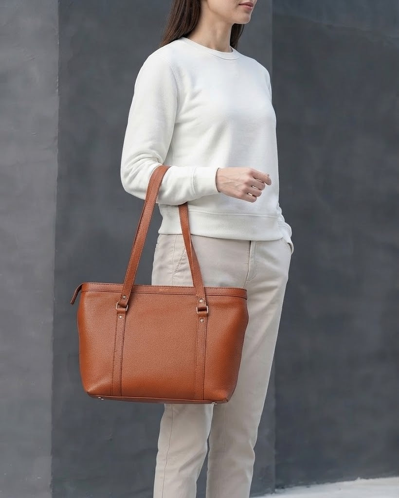 Women's Premium Top-Grain Leather Tote Bag