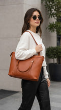 Women's Premium Top-Grain Leather Tote Bag