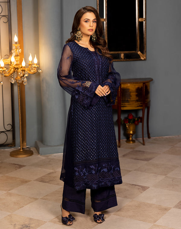 Blue Attire - 2 PIECE HEM STITCH